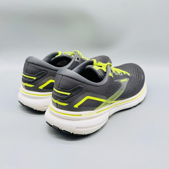 Brooks Shoes Mens 8 Gray Yellow Ghost 15 Road Running Trainers Sneakers